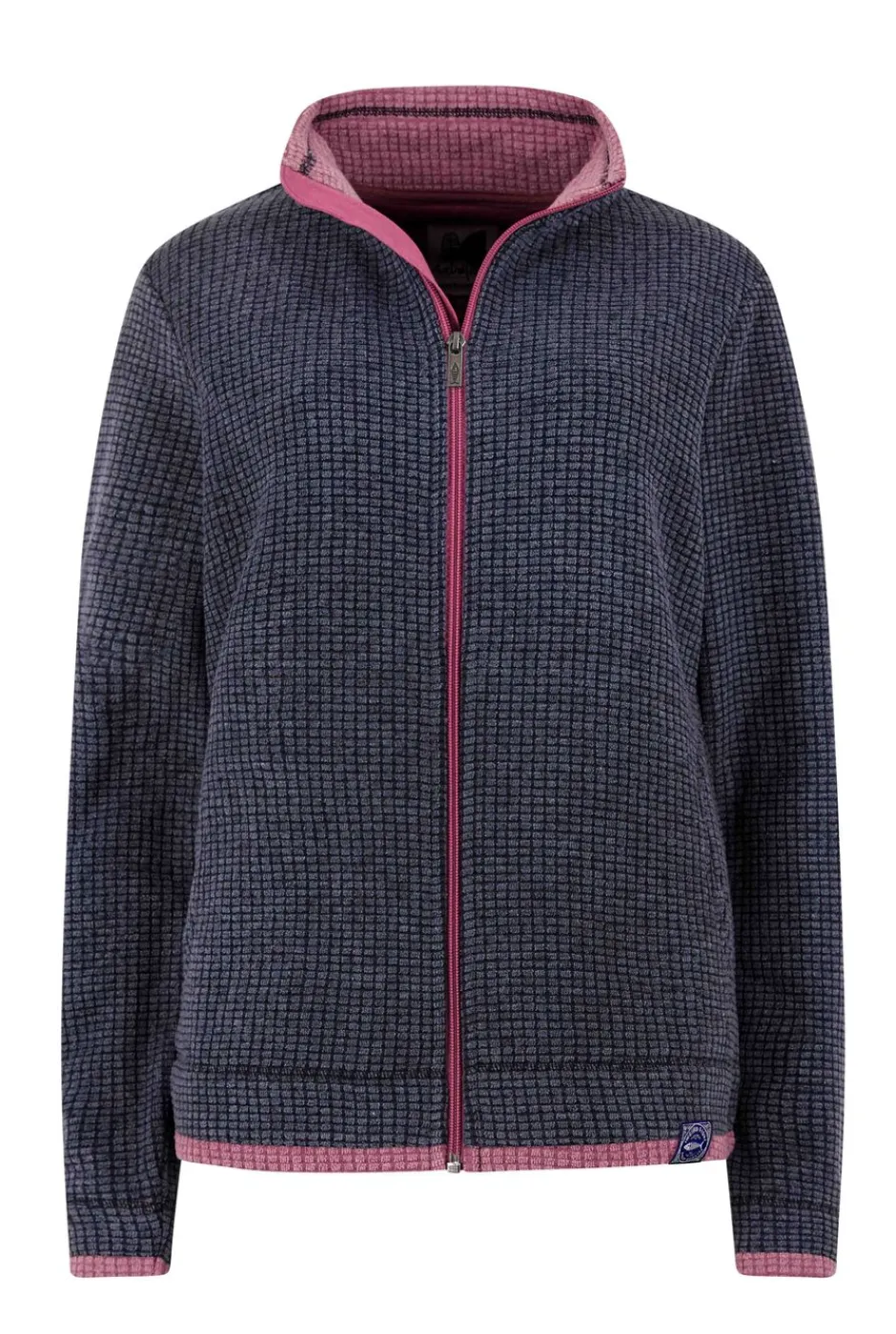 Weird Fish Fleece|Ariana Eco Full Zip Grid Fleece Navy