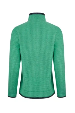 Weird Fish Fleece|Ariana Eco Full Zip Grid Fleece Grass Green
