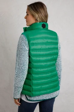 Weird Fish Coats, Jackets And Gilets|Atissa Lightweight Padded Gilet Evergreen