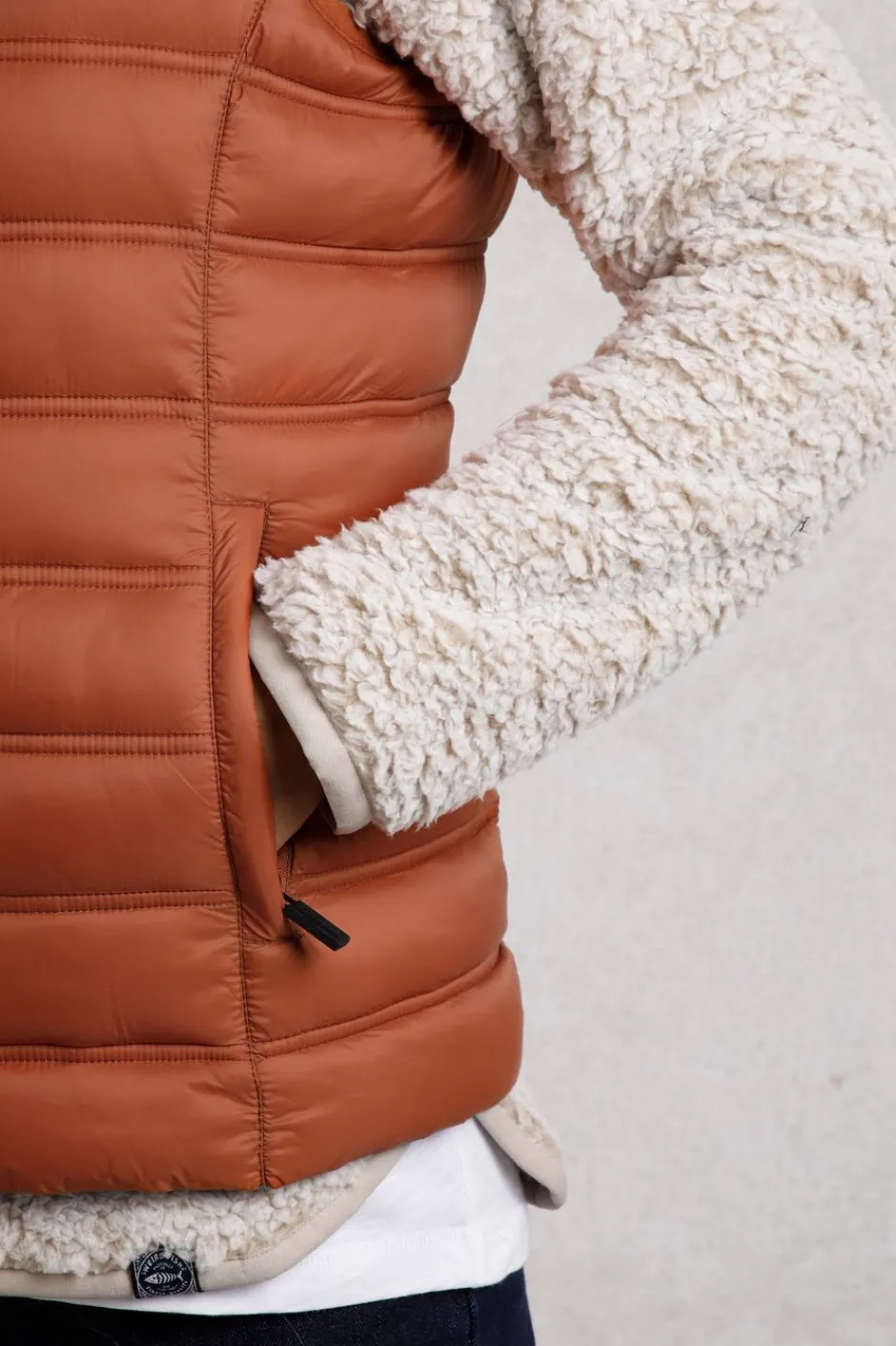 Weird Fish Coats, Jackets And Gilets|Atissa Lightweight Padded Gilet Rust