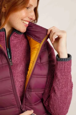 Weird Fish Coats, Jackets And Gilets|Atissa Lightweight Padded Gilet Mulberry