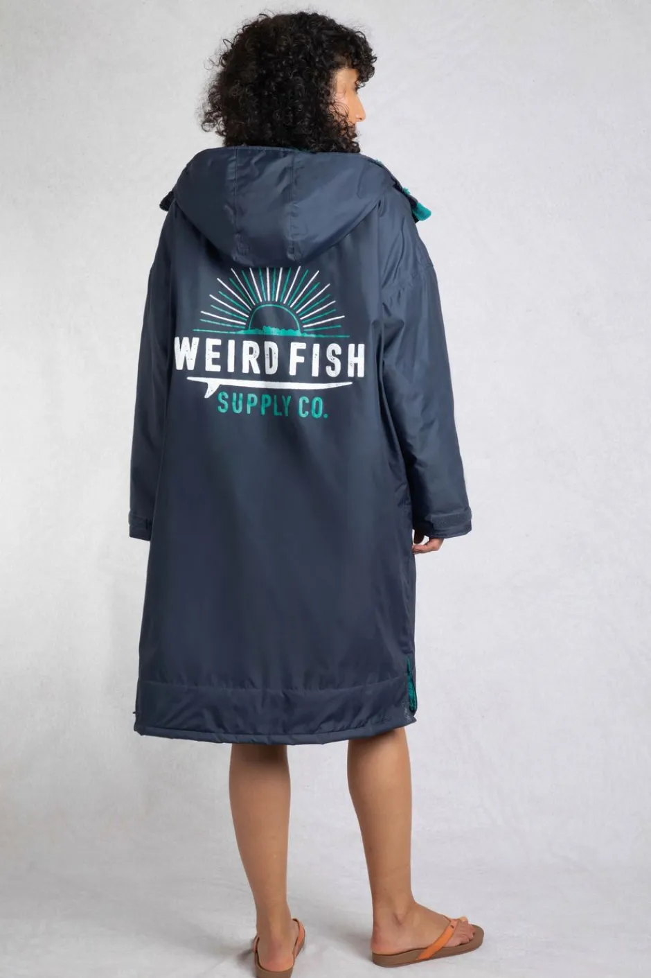 Weird Fish Coats, Jackets And Gilets|Swimshorts & Changing Robes|Atlantic Unisex Waterproof Changing Robe Blue Surf