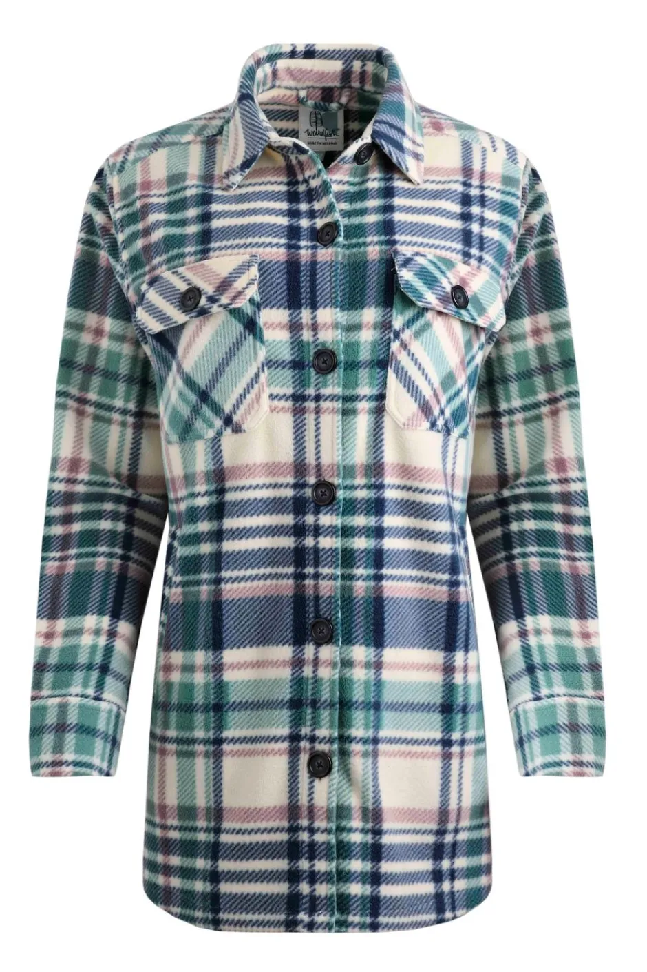 Weird Fish Shirts|Coats, Jackets And Gilets|Autumn Oversized Check Fleece Shacket Dark Jade