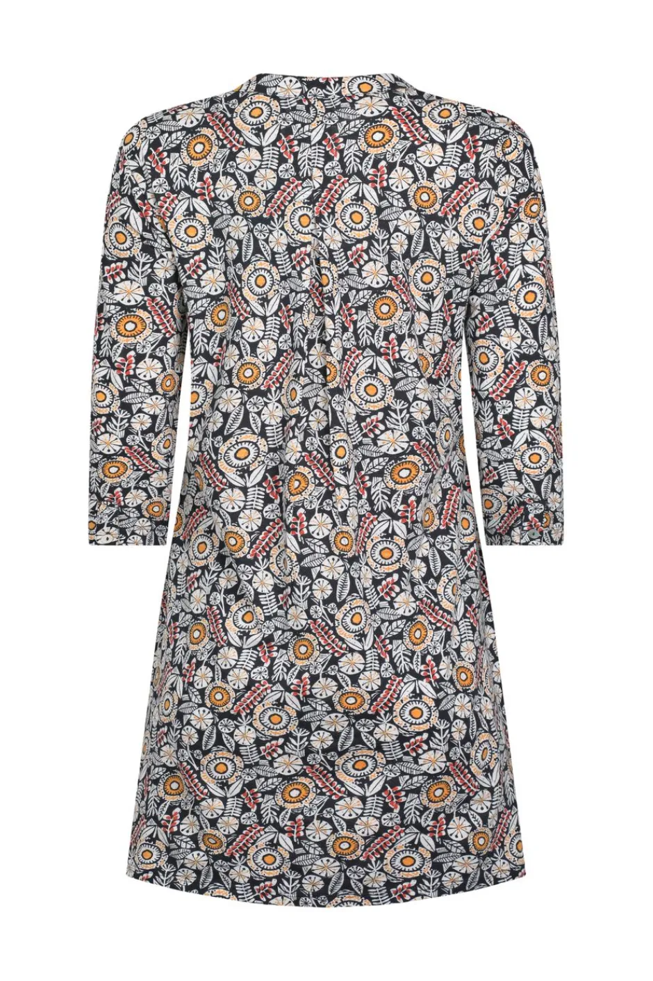 Weird Fish Tunics|Tops & T-Shirts|Ava Organic Cotton Printed Slub Tunic Navy