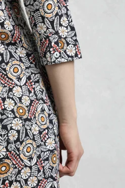 Weird Fish Tunics|Tops & T-Shirts|Ava Organic Cotton Printed Slub Tunic Navy