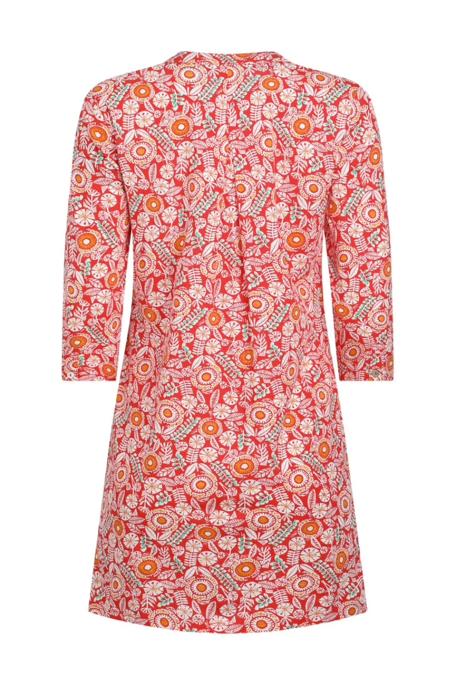 Weird Fish Tunics|Tops & T-Shirts|Ava Organic Cotton Printed Slub Tunic Tango Red