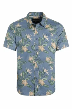 Weird Fish Shirts|Avondale Short Sleeve Printed Shirt Blue Mirage