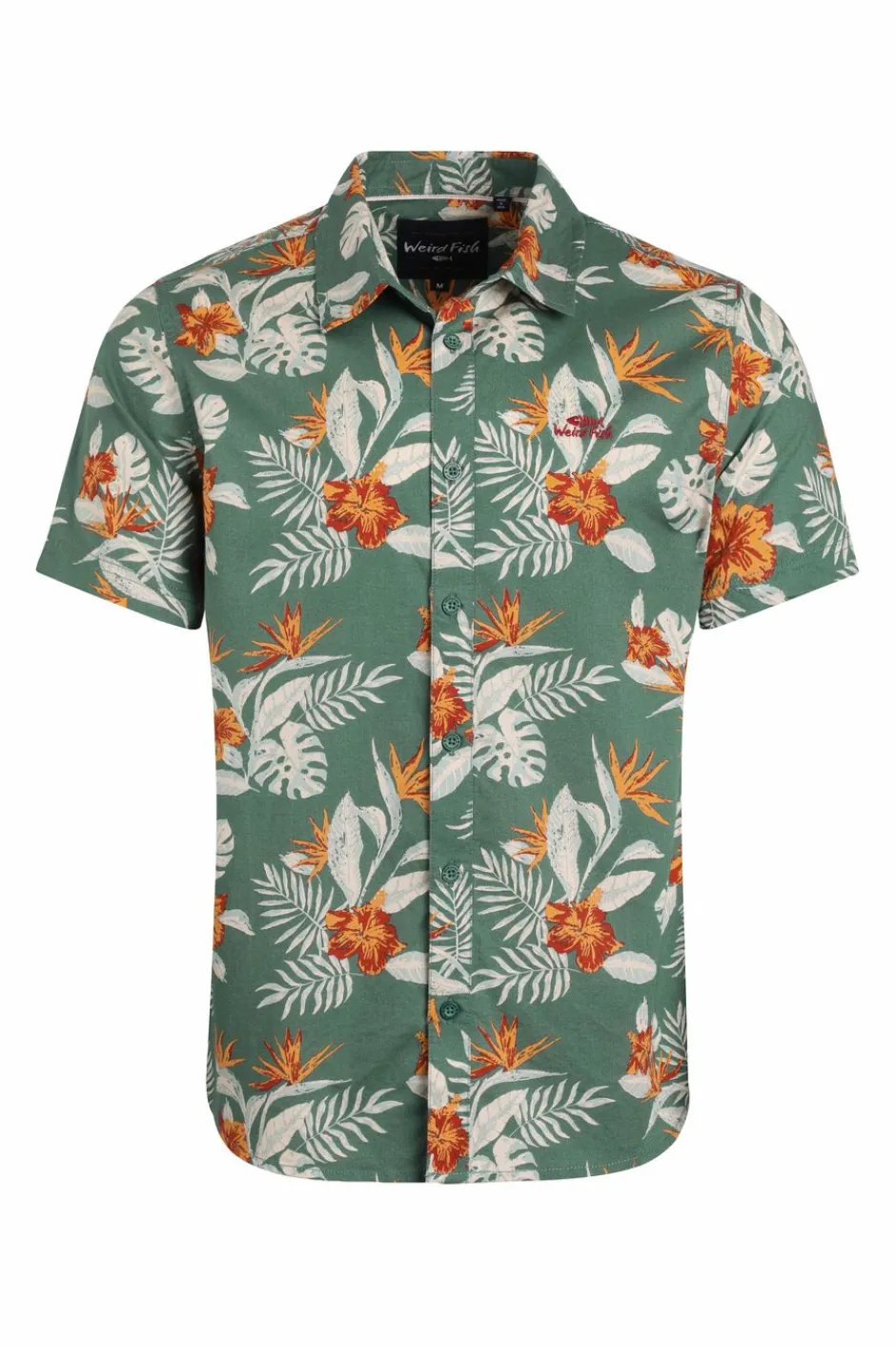 Weird Fish Shirts|Avondale Short Sleeve Printed Shirt Dusky Green