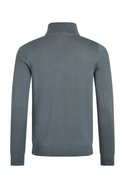 Weird Fish Jumpers & Knitwear|Baxter Fine Knit 1/4 Zip Jumper Blue Mirage