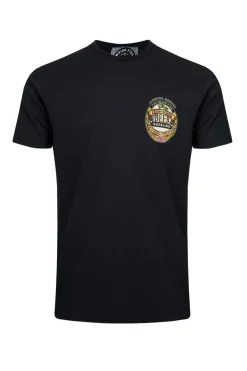 Weird Fish T-Shirts|Beer Guzzling Back Print Artist T-Shirt Black