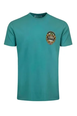 Weird Fish T-Shirts|Beer Guzzling Back Print Artist T-Shirt Viridis