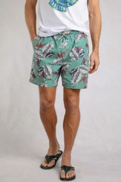 Weird Fish Shorts|Belukha Printed Swim Shorts Mineral Blue