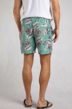 Weird Fish Shorts|Belukha Printed Swim Shorts Mineral Blue