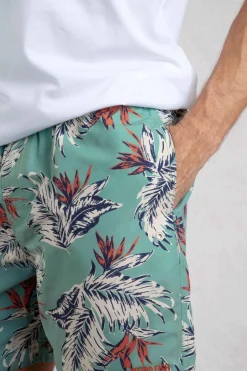 Weird Fish Shorts|Belukha Printed Swim Shorts Mineral Blue