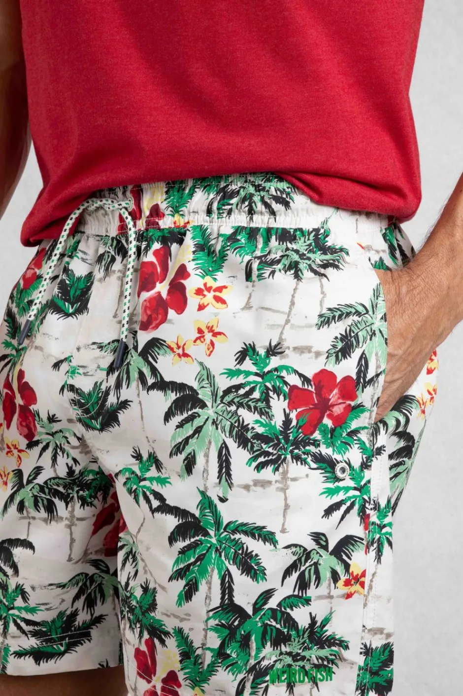 Weird Fish Shorts|Swimshorts & Changing Robes|Belukha Printed Swim Shorts Peapod