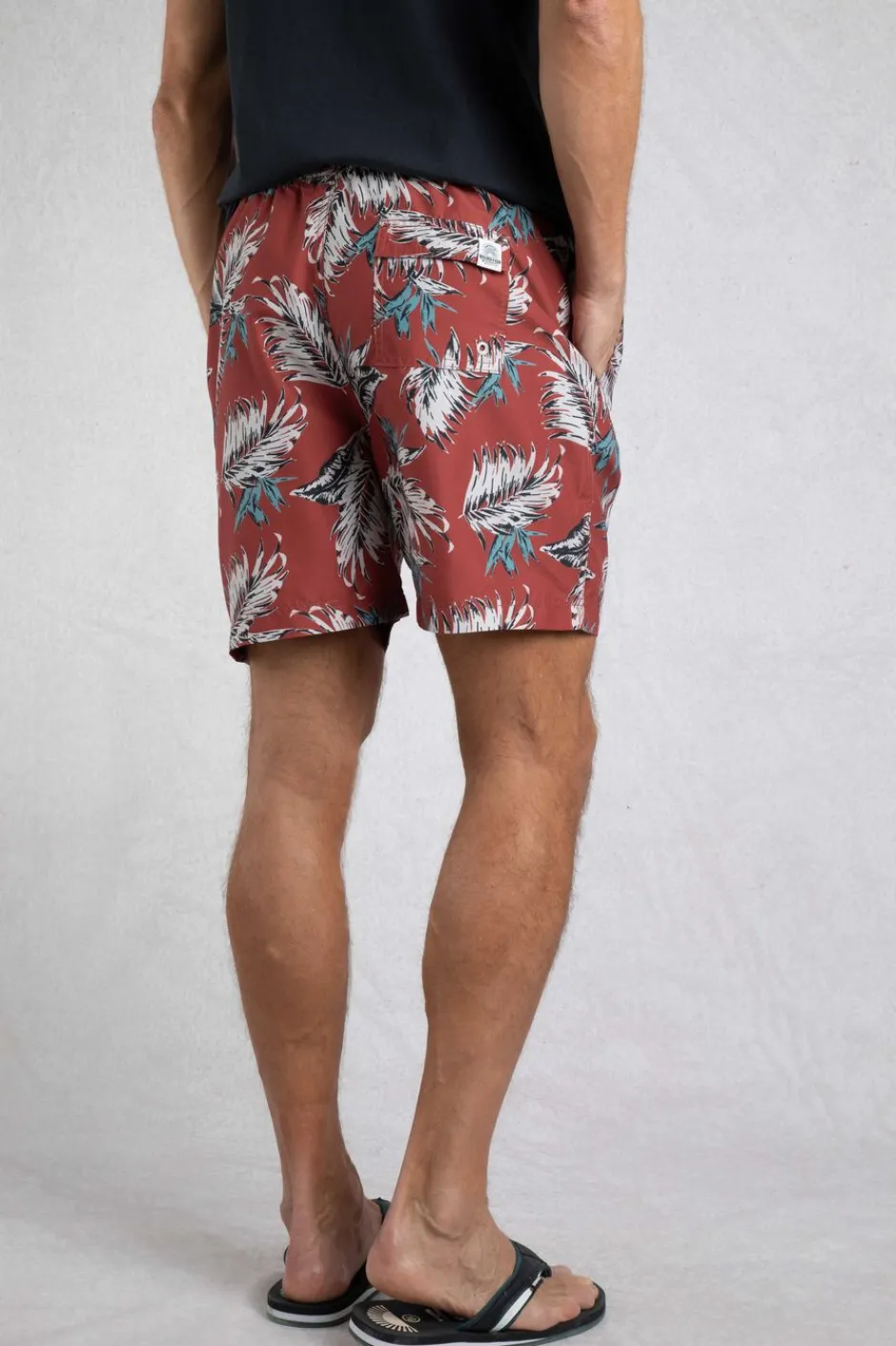 Weird Fish Shorts|Swimshorts & Changing Robes|Belukha Printed Swim Shorts Paprika