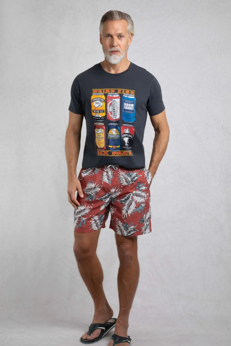 Weird Fish Shorts|Swimshorts & Changing Robes|Belukha Printed Swim Shorts Paprika