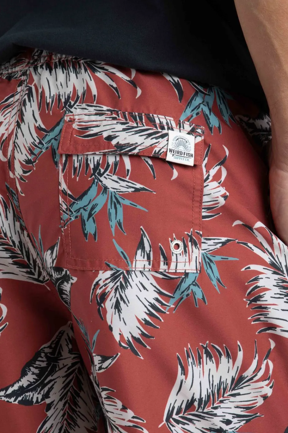 Weird Fish Shorts|Swimshorts & Changing Robes|Belukha Printed Swim Shorts Paprika