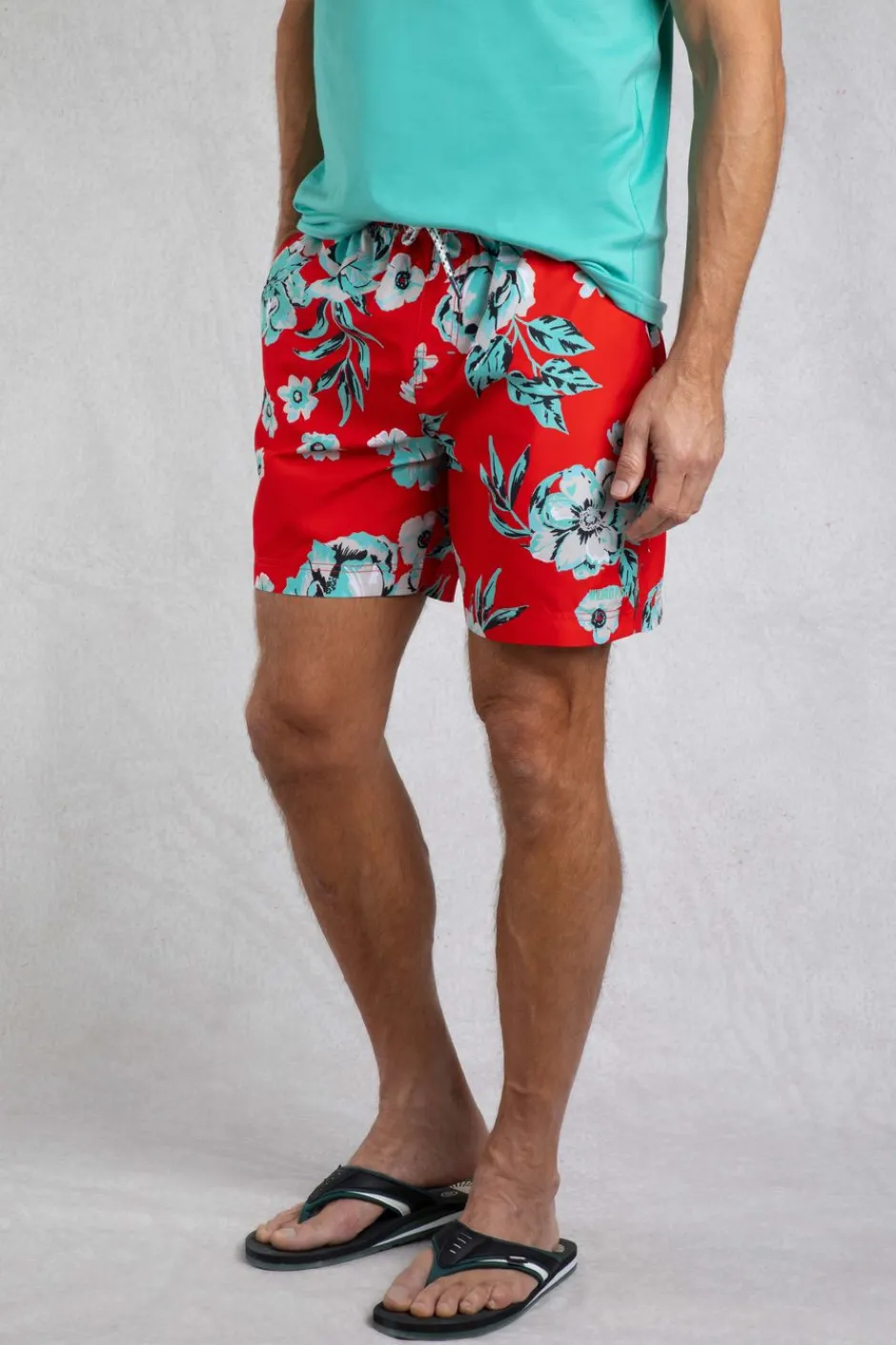 Weird Fish Shorts|Swimshorts & Changing Robes|Belukha Printed Swim Shorts Retro Red