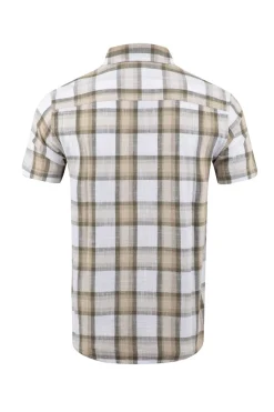 Weird Fish Shirts|Benjamin Textured Check Shirt Stone