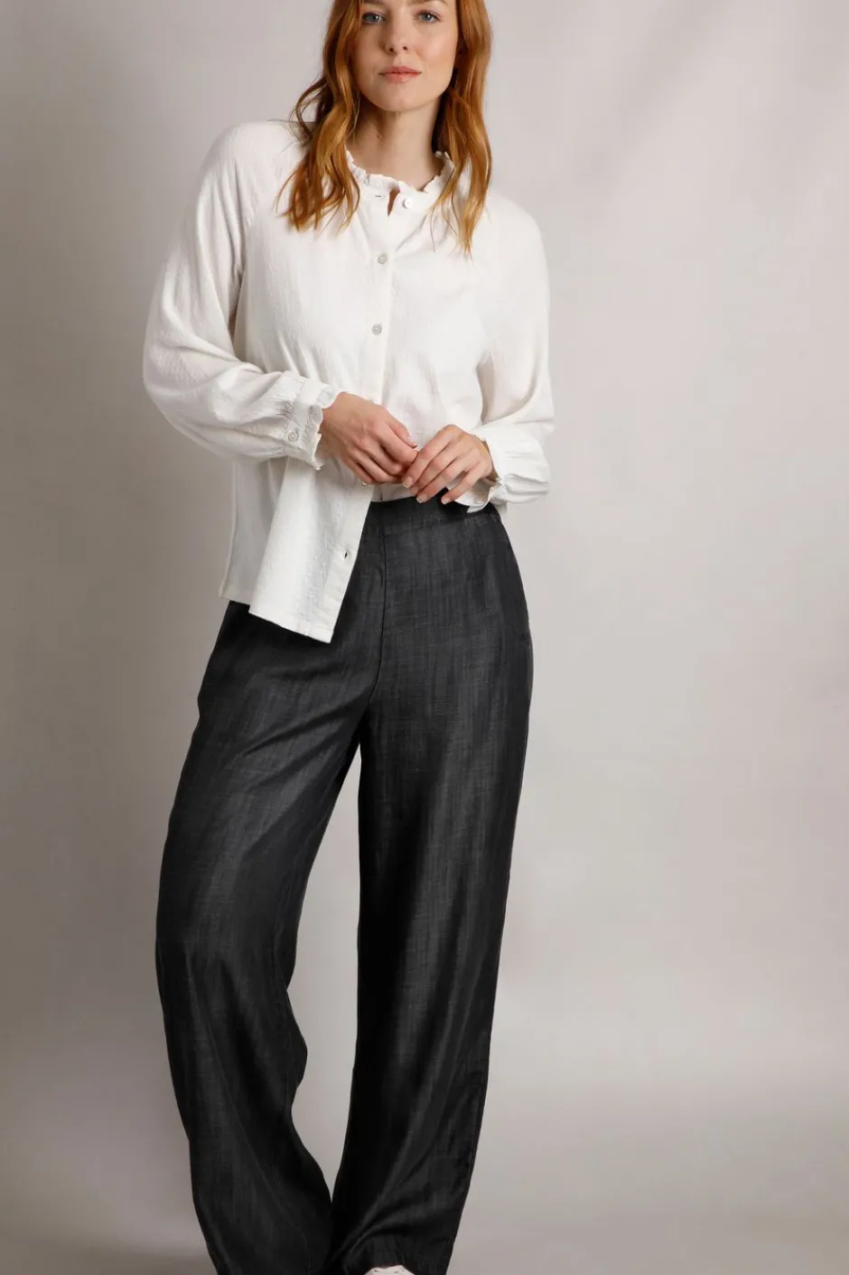 Weird Fish Leggings|Jumpsuits & Playsuits|Bethany Tencel™ Wide Leg Trousers Charcoal