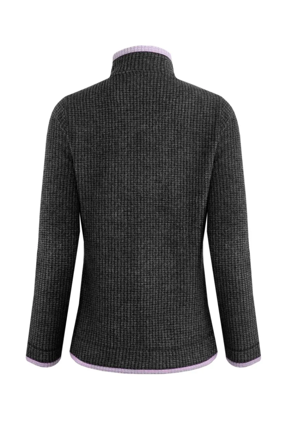 Weird Fish Fleece|Beye Eco 1/4 Zip Grid Fleece Washed Black