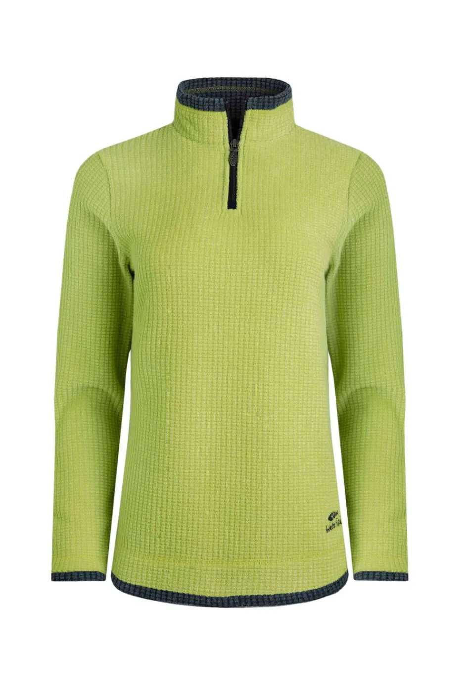 Weird Fish Fleece|Beye Eco 1/4 Zip Grid Fleece Tarragon