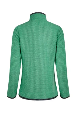 Weird Fish Fleece|Beye Eco 1/4 Zip Grid Fleece Grass Green