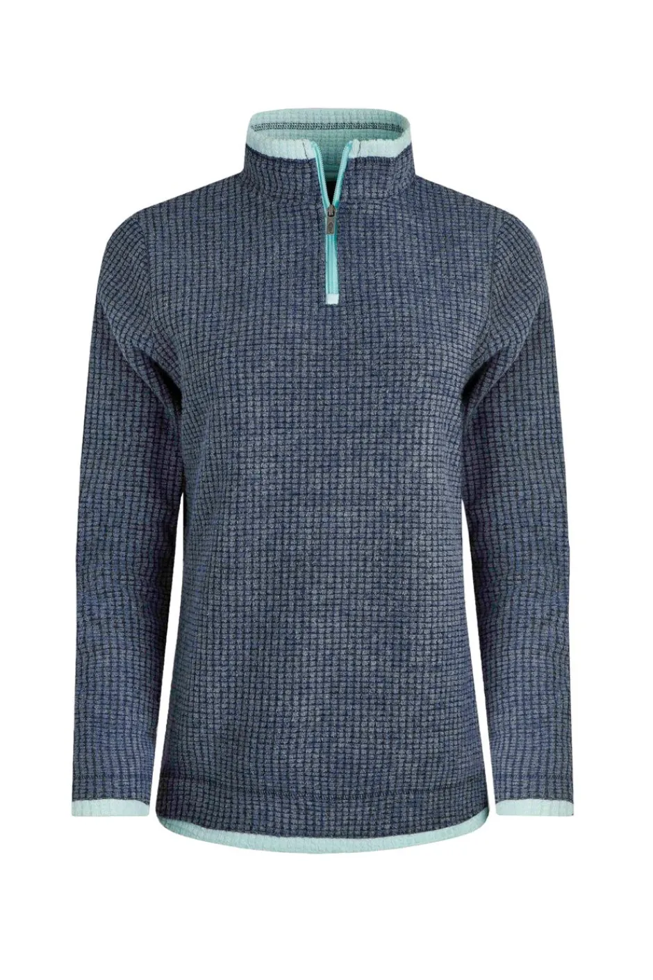 Weird Fish Fleece|Beye Eco 1/4 Zip Grid Fleece Rich Navy