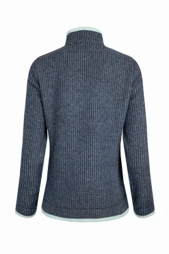 Weird Fish Fleece|Beye Eco 1/4 Zip Grid Fleece Rich Navy