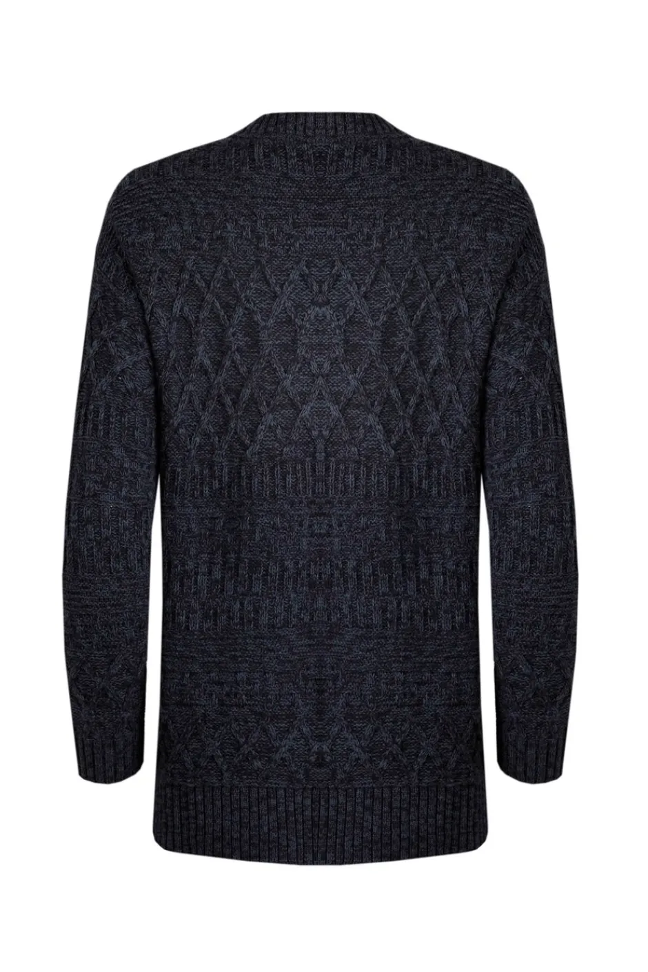 Weird Fish Jumpers & Cardigans|Knitwear|Beyonne Eco Mixed Stitch Jumper Navy
