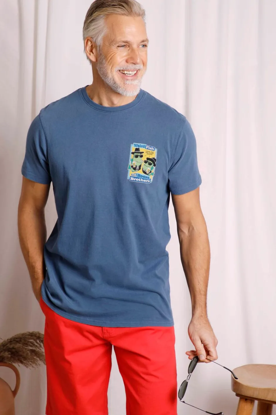 Weird Fish T-Shirts|Booze Brothers Artist T-Shirt Ensign Blue