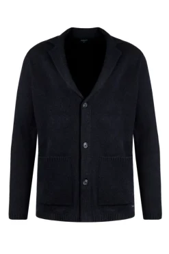 Weird Fish Jumpers & Knitwear|Brad Knitted Cardigan Midnight