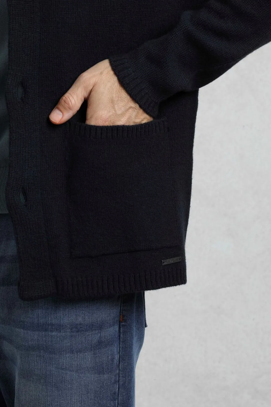Weird Fish Jumpers & Knitwear|Brad Knitted Cardigan Midnight