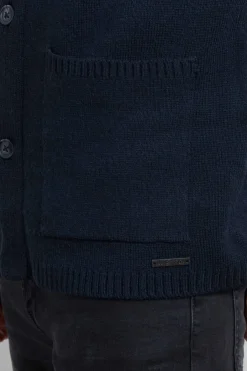 Weird Fish Jumpers & Knitwear|Brad Knitted Cardigan Midnight