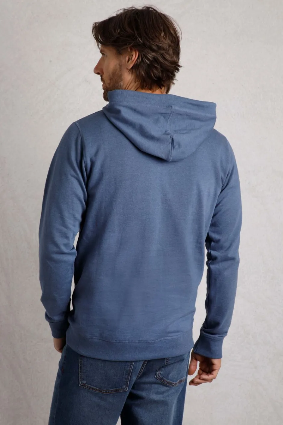 Weird Fish Sweatshirts & Hoodies|Bryant Front Print Graphic Popover Hoodie Mid Blue