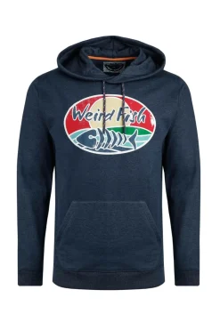 Weird Fish Sweatshirts & Hoodies|Bryant Front Print Graphic Popover Hoodie Navy