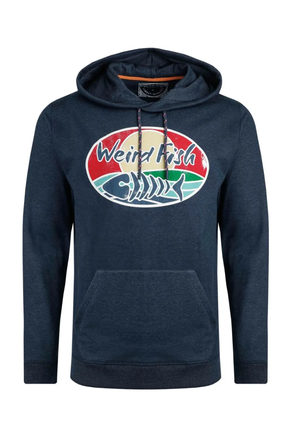 Weird Fish Sweatshirts & Hoodies|Bryant Front Print Graphic Popover Hoodie Navy