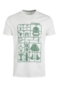 Weird Fish T-Shirts|Camp Kit Front Print Eco Graphic T-Shirt Dusty White