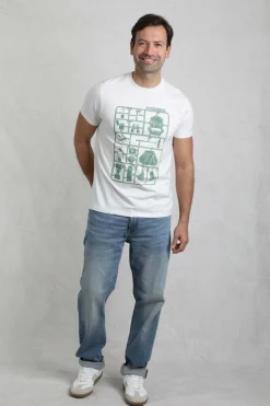 Weird Fish T-Shirts|Camp Kit Front Print Eco Graphic T-Shirt Dusty White