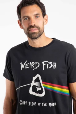 Weird Fish T-Shirts|Carp Side Front Print Artist T-Shirt Black