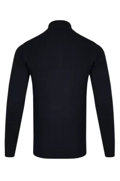 Weird Fish Coats, Jackets And Gilets|Carter Knitted Full Zip Bomber Jacket Midnight