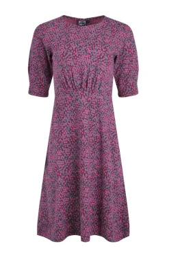 Weird Fish Dresses|Cassandra Organic Cotton Jersey Swing Dress Dark Raspberry