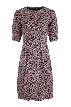 Weird Fish Dresses|Cassandra Organic Cotton Jersey Swing Dress Tea Rose