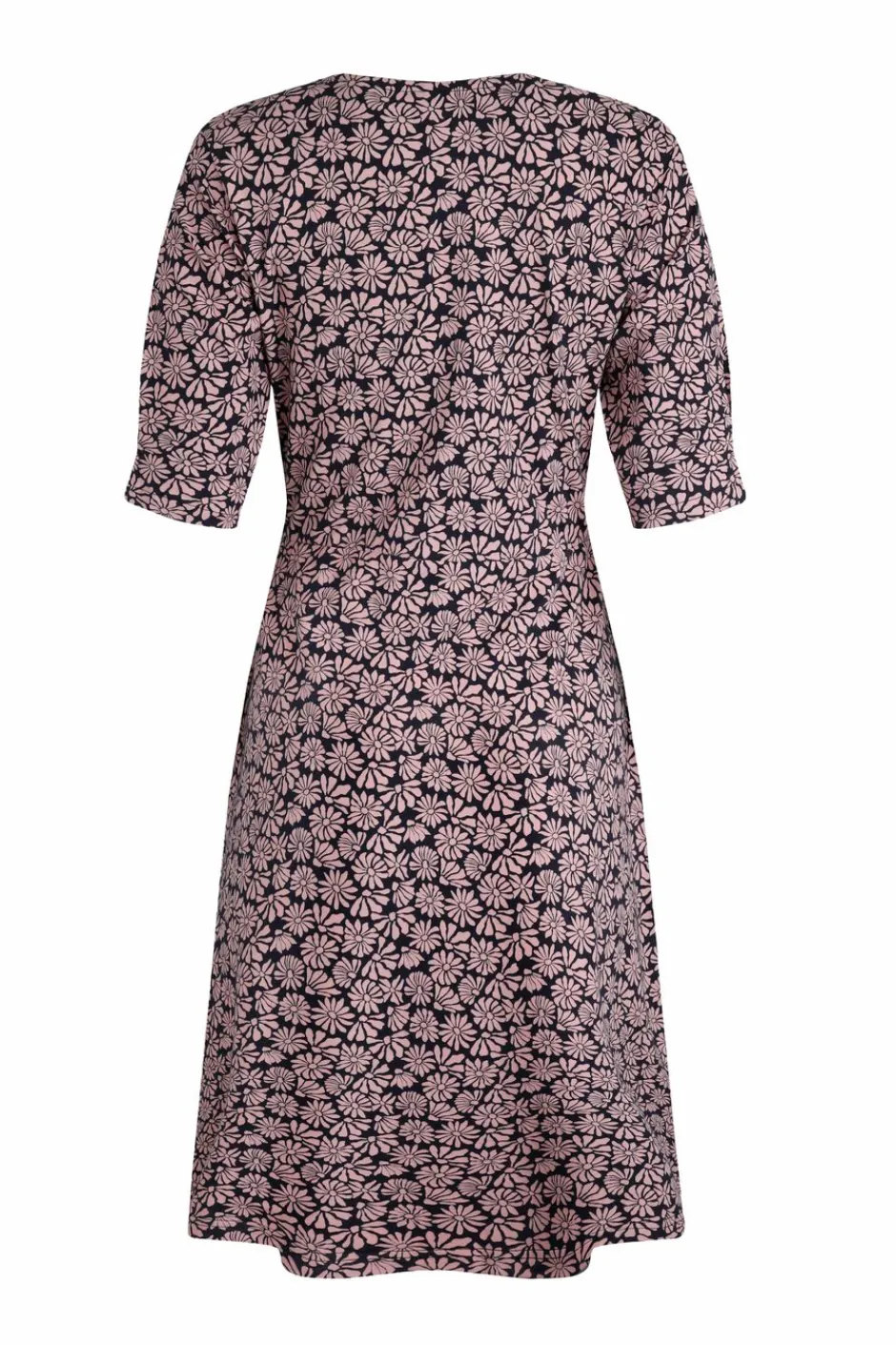 Weird Fish Dresses|Cassandra Organic Cotton Jersey Swing Dress Tea Rose