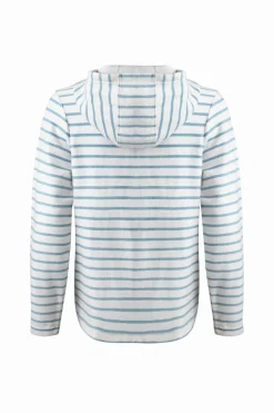 Weird Fish Sweatshirts & Hoodies|Catalina Striped Full Zip Hoodie Mineral Blue