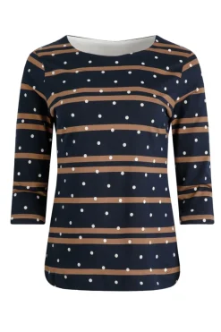 Weird Fish Tunics|Tops & T-Shirts|Cecily Organic Cotton Stripe Jersey T-Shirt Navy