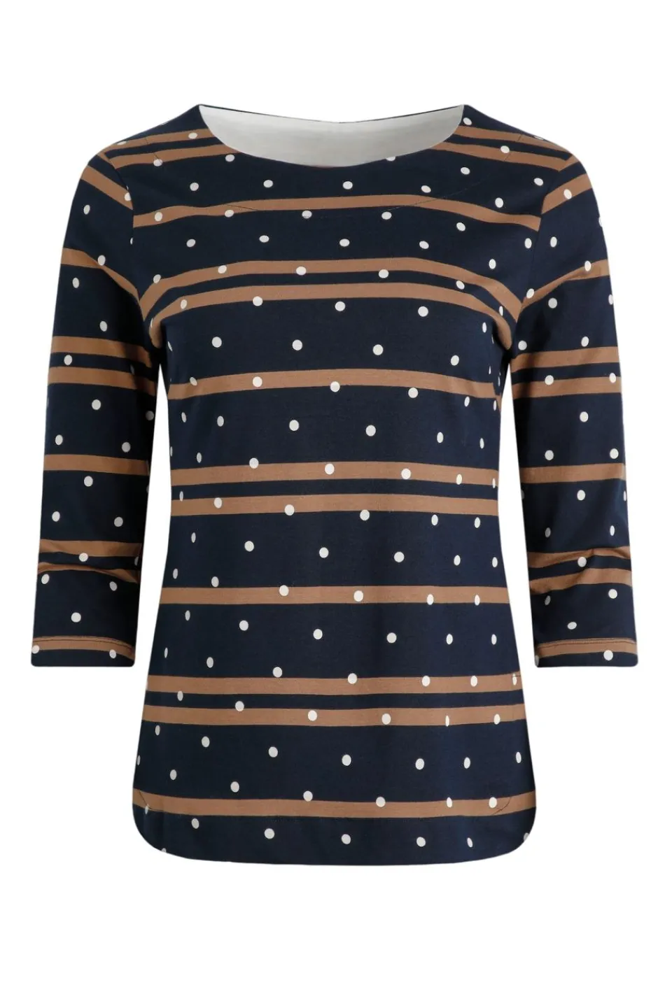 Weird Fish Tunics|Tops & T-Shirts|Cecily Organic Cotton Stripe Jersey T-Shirt Navy