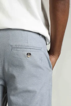 Weird Fish Trousers & Jeans|Charleigh Textured Chino Trousers Denim Blue