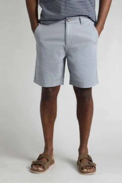 Weird Fish Shorts|Charleston Textured Chino Shorts Denim Blue